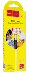 Usb Кабель-зарядка Type-C Hoco X53 Angel silicone 3A 1м плоский силиконовый белый