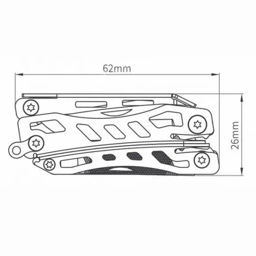 Мультитул NexTool Flagship Lite (12 функций) KT5022/NE20146 серебристый