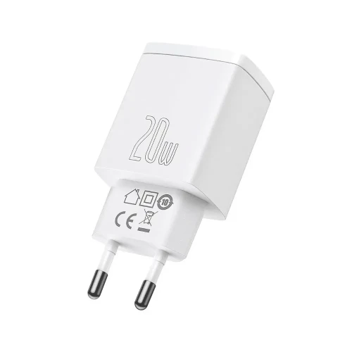 Сетевое зар. устр. Baseus Compact 20W EU 1USB/1C CCXJ-B02 белое