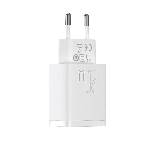 Сетевое зар. устр. Baseus Compact 20W EU 1USB/1C CCXJ-B02 белое
