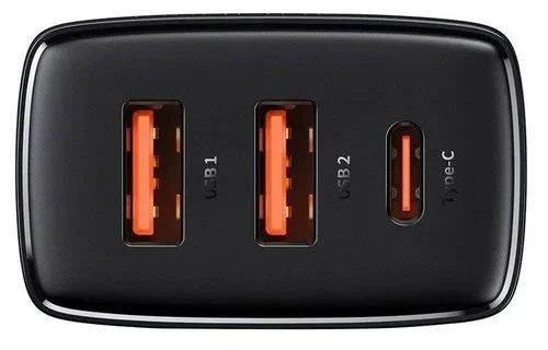 Сетевое зар. устр. Baseus Super Si Quick Charger 2USB/1C 30W EU CCXJ-E01 черное