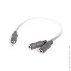 Кабель соединительный 2 х 3.5 гнездо↔3.5 mm штекер Techlink, стерео-аудио, 0,3m
