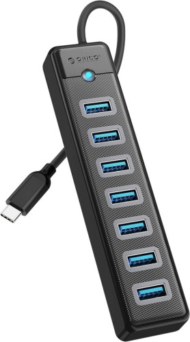 USB-С хаб Orico PW7U-U3-015 USB3.0x7 черный