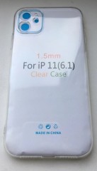Чехол-накладка силикон 1.5мм i-Phone 11 6.1&quot; прозрачный