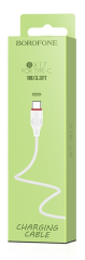 Usb Кабель-зарядка Type-C Borofone X17 1м белый