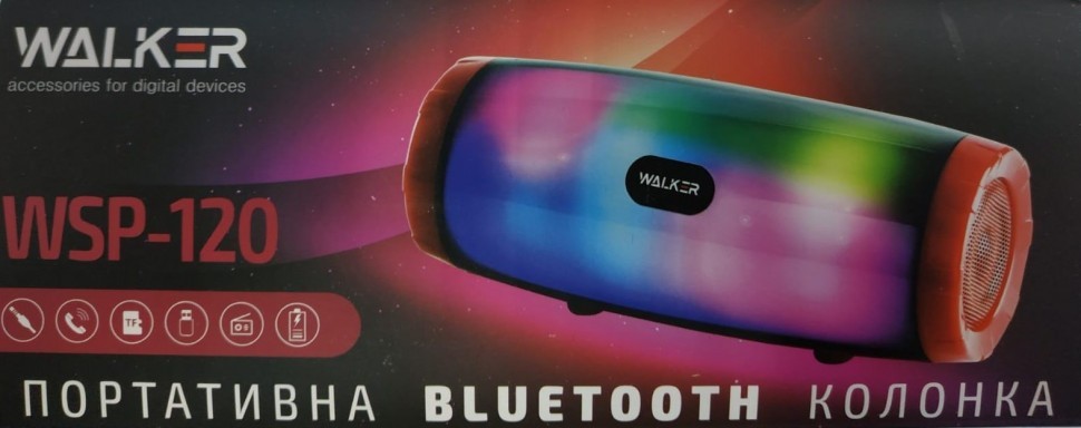 Bluetooth колонка Walker WSP-120 BT5.0/10Вт/1200mAh/3ч черная