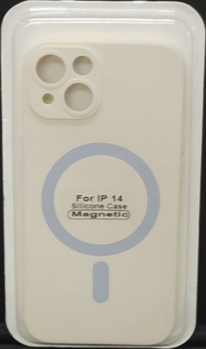 Накладка для i-Phone 14 6.1" Magsafe силикон бежевая