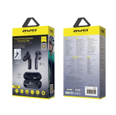 Беспроводные наушники TWS Awei T10C IPX4/BT5.0/55mAh/4ч/Qi черные