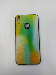 Накладка для Huawei Honor 8C силикон со стеклом блестящая