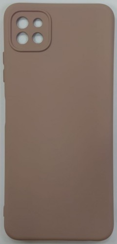 Накладка для Samsung Galaxy A22S силикон матовый пудро