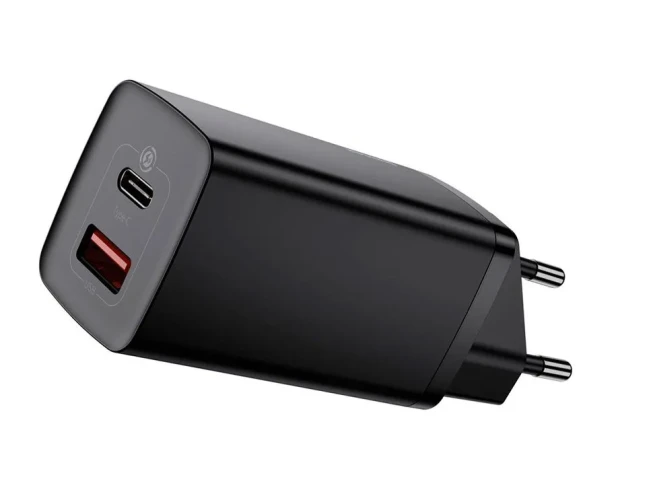 Сетевое зар. устр. Baseus GaN2 Lite Quick Charger 1USB/1C 65W (CCGAN2L-B01) черное