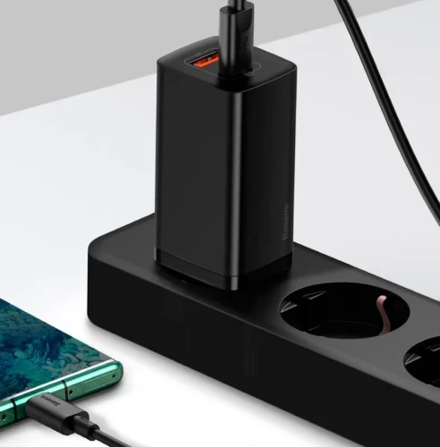 Сетевое зар. устр. Baseus GaN2 Lite Quick Charger 1USB/1C 65W (CCGAN2L-B01) черное