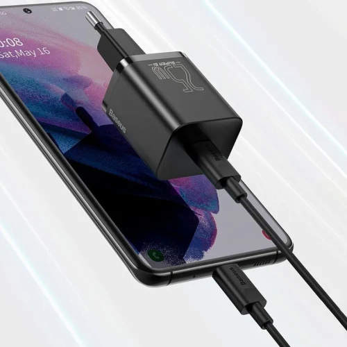 Сетевое зар. устр. Baseus Super Si Quick Charger 1C 25W 1м EU (TZCCSUP-L01) черное