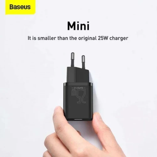 Сетевое зар. устр. Baseus Super Si Quick Charger 1C 25W 1м EU (TZCCSUP-L01) черное
