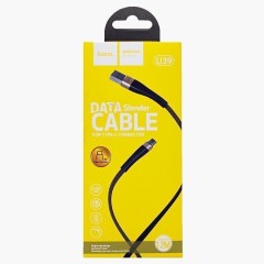 Usb Кабель-зарядка Type-C Hoco U39 Slender 3A 1.2м плоский в нейлоновой оплётке золотисто-чёрный