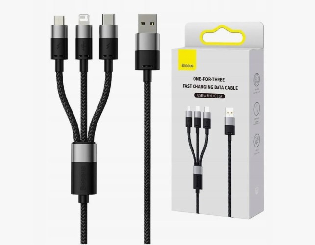 Usb Кабель-зарядка Micro/Lightning/Type-C Baseus Star Speed 1.2м (CAXS000001) чёрный