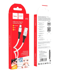 Usb Кабель-зарядка Type-C Hoco X72 Silicone 3A 1м мягкий силиконовый белый