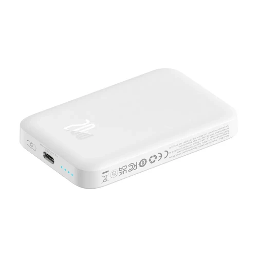 Powerbank Baseus 6000mAh Magnetic Mini Air Wireless Fast charge 20W Type-C белый
