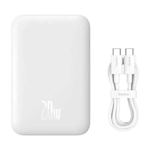 Powerbank Baseus 6000mAh Magnetic Mini Air Wireless Fast charge 20W Type-C белый