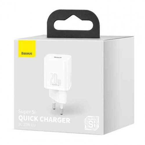 Сетевое зар. устр. Baseus Super Si Quick Charger 1C 20W EU (CCSUP-B02) белое