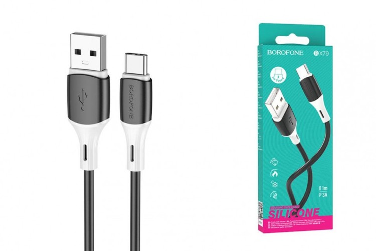 Usb Кабель-зарядка Type-C Borofone BX79 3A 1м черный