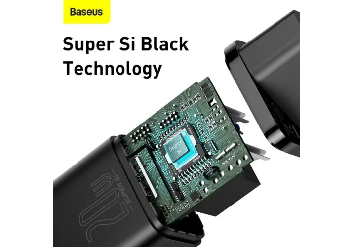 Сетевое зар. устр. Baseus Super Si 1C кабель Lightning 20W TZCCSUP-B01 черное