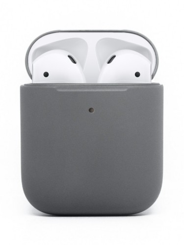 Силиконовый чехол для AirPods темно-серый