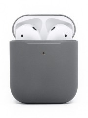 Силиконовый чехол для AirPods темно-серый