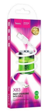 Usb Кабель-зарядка Type-C Hoco X83 3A 1м белый