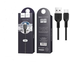 Usb Кабель-зарядка Type-C Hoco X20 Flash 3A 1м силиконовый чёрный