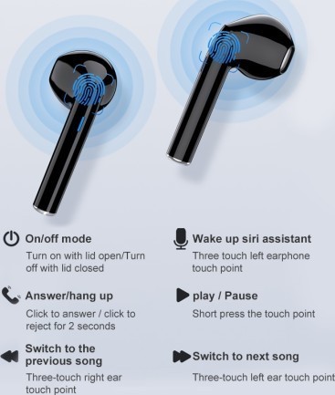 Беспроводные наушники TWS Awei T21 IPX4/BT5.0/30mAh/4ч черные