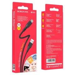 Usb Кабель-зарядка Type-C Borofone BX66 5A 1м черный
