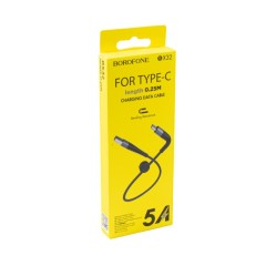 Usb Кабель-зарядка Type-C Borofone BX32 Munificent 3A 25см черный