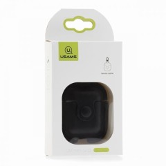 Кожаный чехол для AirPods Usams US-BH475 черный