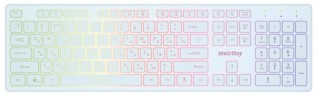 Клавиатура проводная Smartbuy ONE 305 USB/104+12 клавиш/Подсветка Rainbow/1.5м белая (SBK-305U-W)