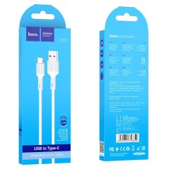 Usb Кабель-зарядка Type-C Hoco X65 1м 3A белый