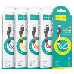 Usb Кабель-зарядка Type-C Hoco X21 Plus 3A 2м мягкий силиконовый белый