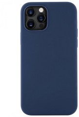 Накладка для i-Phone 13 Pro Silicone icase без логотипа, №20 тёмно-синяя