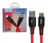 Usb Кабель-зарядка Type-C Hoco X22 1м 5A красный
