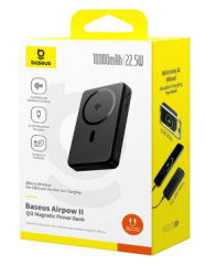 Powerbank Baseus Airpow 2 Qi2 Magnetic 10000mAh 1USB/1C 20W (P1008000123-00) черный