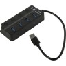 USB 3.0 хаб с выключателями, 4 порта, СуперЭконом, черный, SBHA-7324-B/100