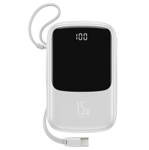 Powerbank Baseus Qpow Digital Display 10000mAh 3A Type-C (PPQD-A02) белый