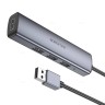 Кабель-переходник Borofone DH12 USB на USB2.0x4 1.2М серый