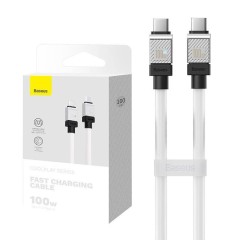 Кабель-зарядка Type-C на Type-C Baseus Baseus CoolPlay Series 100W 1м (CAKW000202) белый