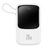 Powerbank Baseus Qpow Pro Digital Display 10000mAh 20W 1USB/1C/кабель Lightning (PPQD020002) белый