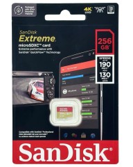 micro SDXC карта памяти Sandisk Extreme 256GB 190MB/s UHS-I (SDSQXAV-256G-GN6MN)
