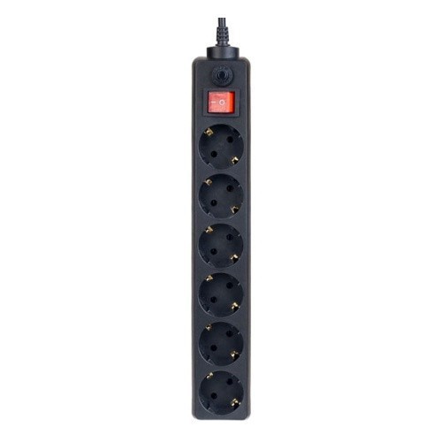 Сетевой фильтр Perfeo Power+ (PF-PP-6/5,0-B) 5м/6 розеток черный
