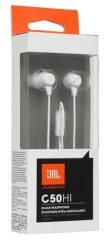 Наушники с микрофоном JBL C50HI 1.2м белые