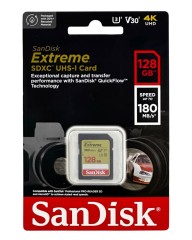 SDXC карта памяти Sandisk 128GB Extreme V30 UHS-I U3 (180 Mb/s) SDSDXVA-128G-GNCIN