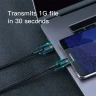 Usb Кабель-зарядка TYPE-C на TYPE-C Baseus Cafule PD2.0 1м (CATKLF-GG1) серо-черный